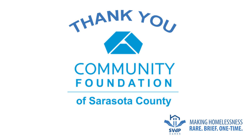 Community Foundation of Sarasota County Awards $10K Grant to SVdP CARES